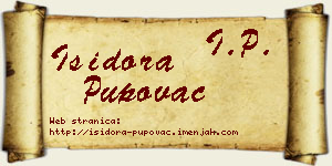 Isidora Pupovac vizit kartica